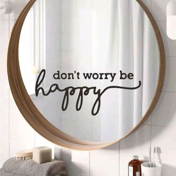 “Don’t Worry, Be Happy” Removable Wall Decal Sticker - Picture 4 of 5